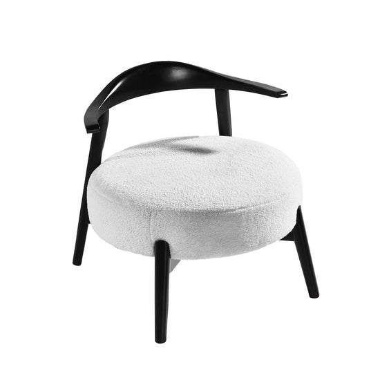 Modern upholstered accent chair by HouseOfZazla with birch wood legs, armless design, perfect for living room decor.