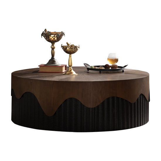 38.97' Round Coffee Table Handcrafted - Modern Home & Kitchen