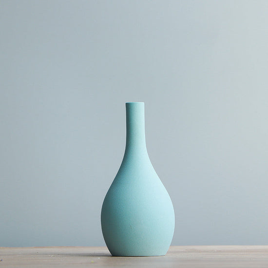 Small ceramic dry vase by FLIPSTYLEZLLC, modern Nordic-style decor with a simple design, ideal for living room flower arrangements.