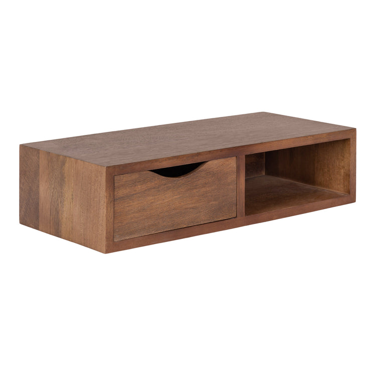 Hutton Floating Side Table with Drawer | Modern Wall Mounted Bedside Storage Table