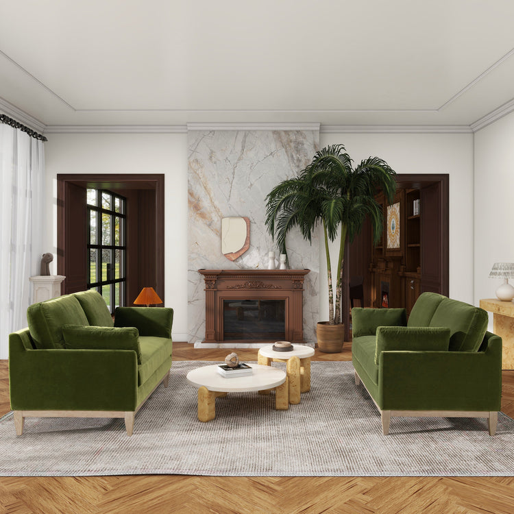 Norbrunn Eco Velvet Lounge Sofa by HouseOfZazla, modern velvet sofa with sustainable design, shown in a stylish living room setting