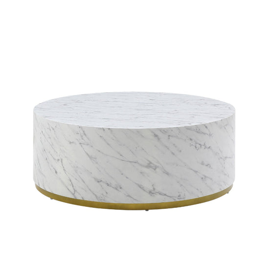 35.43" Faux Marble Coffee Table for Living Room – Modern Home & Kitchen