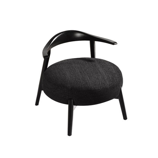 Modern upholstered HouseOfZazla accent armchair with birch wood legs, armless design, ideal for living room seating.