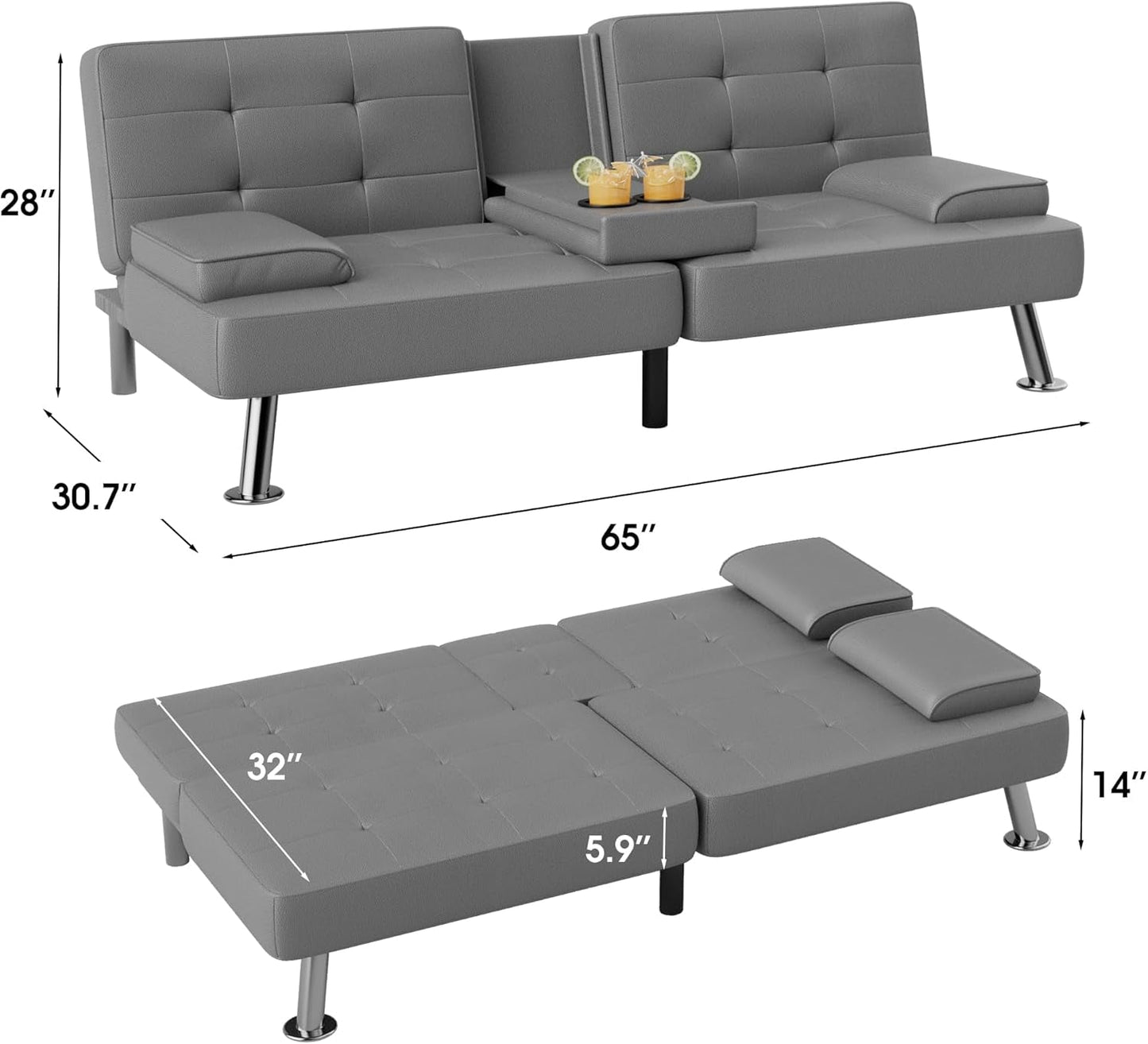 Modern Futon Sofa Bed