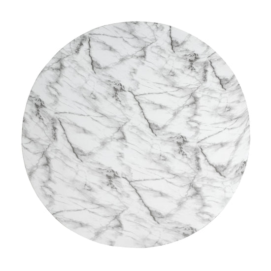 HouseOfZazla MGO Faux Marble coffee table, 27.5-inch round, handcrafted finish, suitable for indoor and outdoor use.