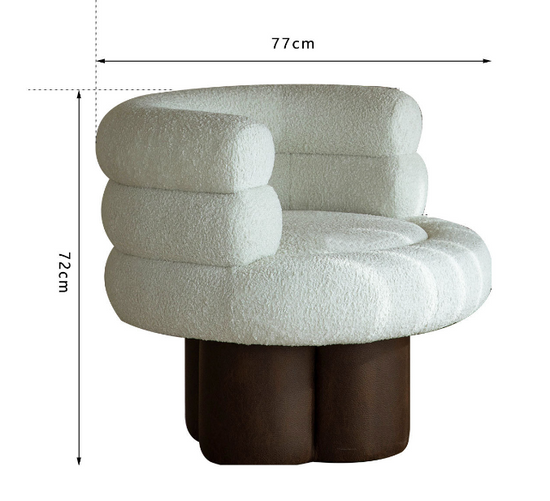 FLIPSTYLEZLLC Sherpa velvet single sofa and ottoman set, modern accent lounge chair with plush upholstery and cozy design.