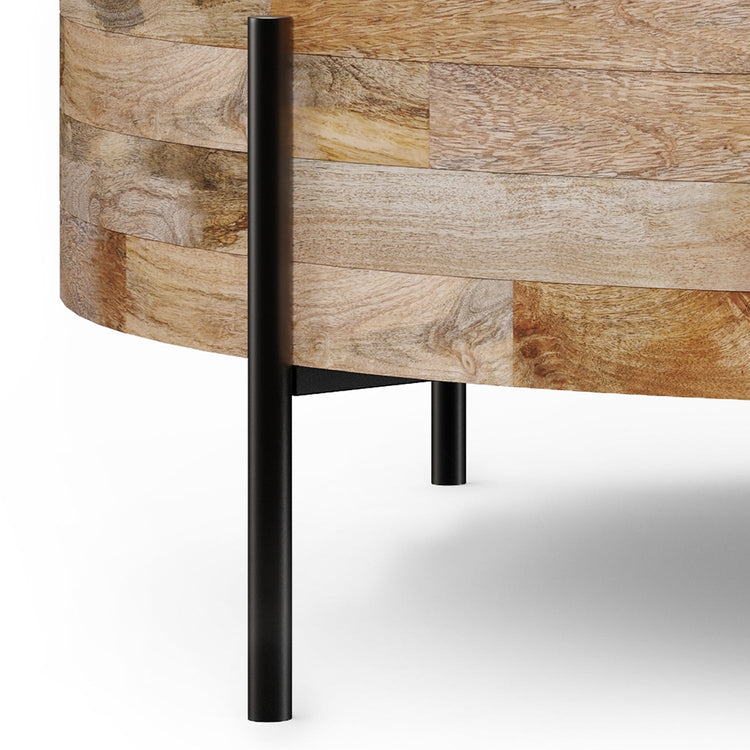 Rayburn Drum Coffee Table - Natural - Modern Home & Kitchen