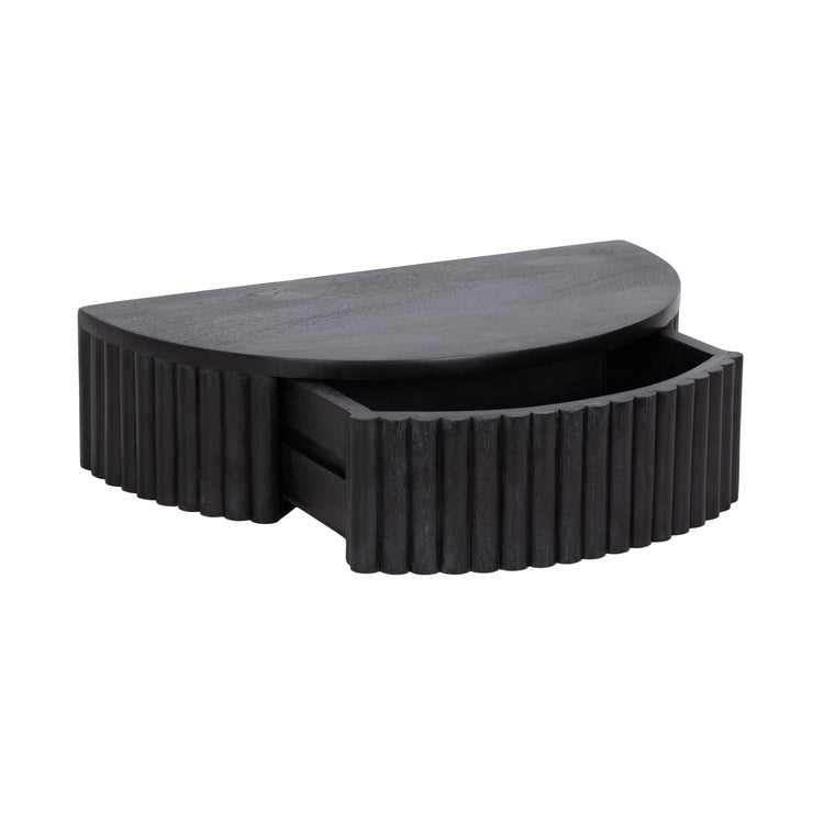 Reid Ribbed Floating Side Table | Modern Wall Mounted Bedside Table Decor