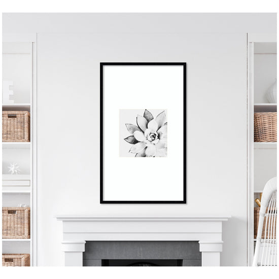 Modern succulent framed wall art by kateandlaurel, botanical decor print showcasing vibrant green succulents in a stylish frame.