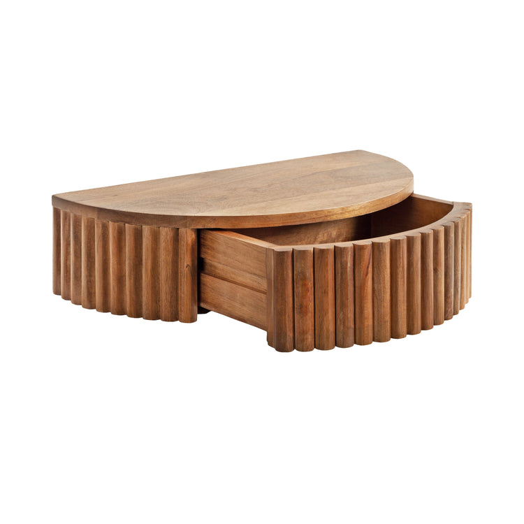 Reid Ribbed Floating Side Table | Modern Wall Mounted Bedside Table Decor