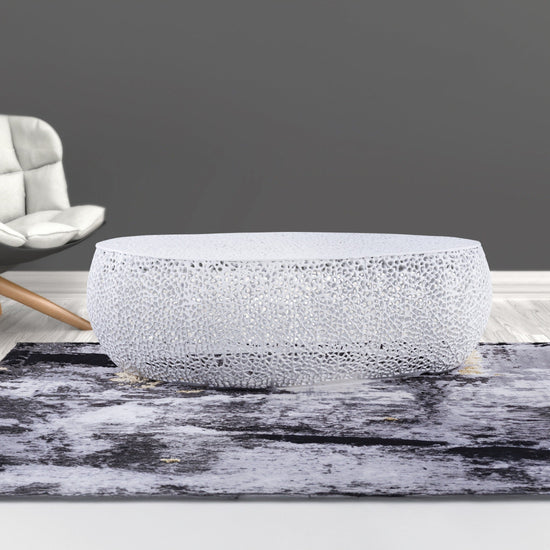 T3601-50 Oval Coffee Table White - Modern Home & Kitchen