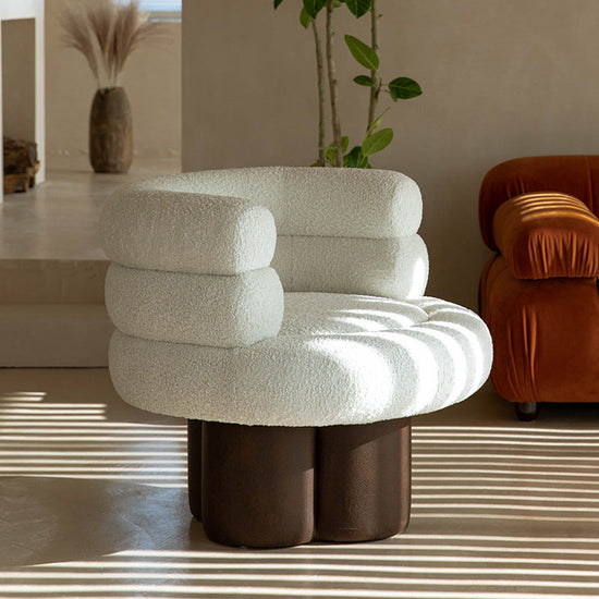 FLIPSTYLEZLLC Sherpa velvet single sofa and ottoman set, modern lounge accent chair with plush seating and stylish design.