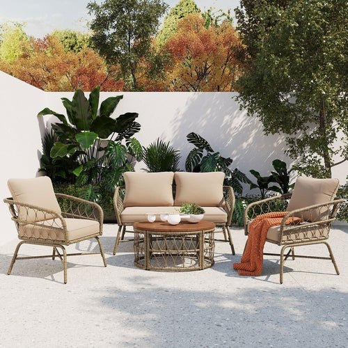 Bohemia-inspired 4-Person Outdoor Seating Group | Modern Home & Kitchen
