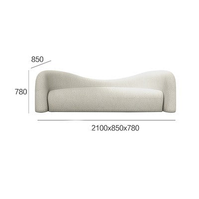 Lamb wool fabric sofa from FLIPSTYLEZLLC, cozy living room couch with plush, beige upholstery and modern design.