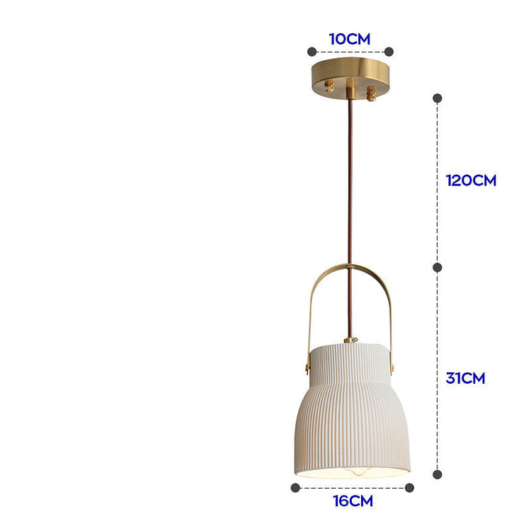 Nordic Japanese porcelain chandelier with light-transmitting design, minimalist aesthetic, and creative style by Decorbites.