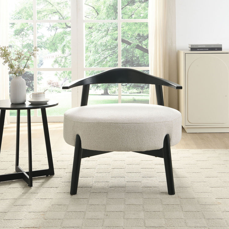 Modern upholstered accent chair with birch wood legs, armless design, perfect for living room decor by HouseOfZazla