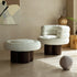 FLIPSTYLEZLLC Sherpa velvet accent sofa and ottoman set, modern lounge chair with plush fabric and stylish design.