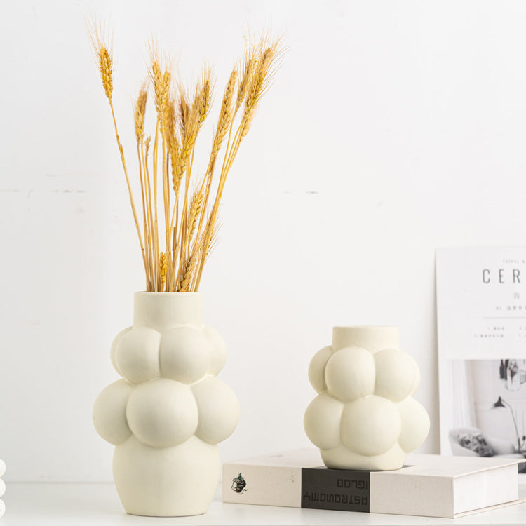 Simple Modern Bubble Ball ceramic vase by FLIPSTYLEZLLC, featuring a special-shaped flower container for elegant indoor decoration.