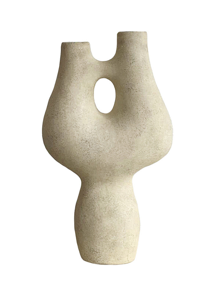 Modern ceramic vase by FLIPSTYLEZLLC, minimalist Nordic design, ideal for home decor and hydroponic flower arrangements.