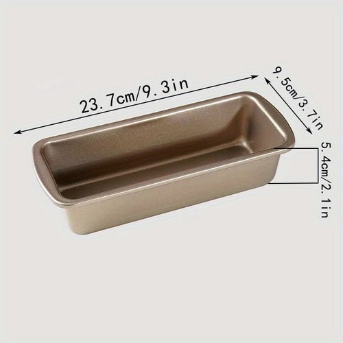 Rectangular baking pan with dimensions labeled on a white background