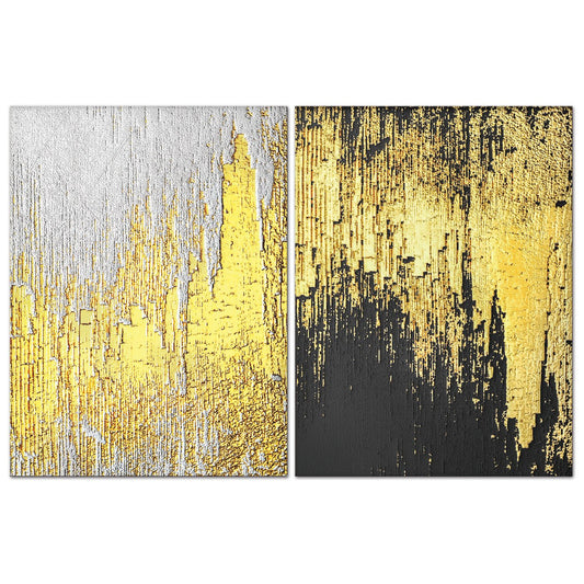 Abstract Canvas Wall Art | "Divine Opposition" 2-Piece Set | Modern Home & Kitchen