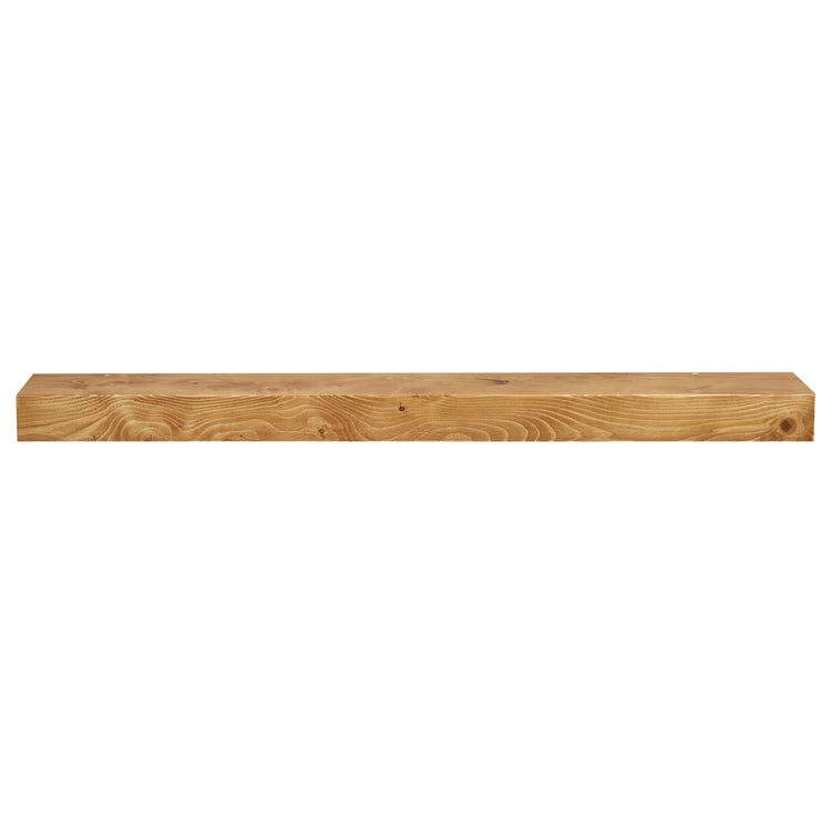 Smooth Solid Floating Timber Fireplace Mantel Shelf | Natural Wood Wall Decor