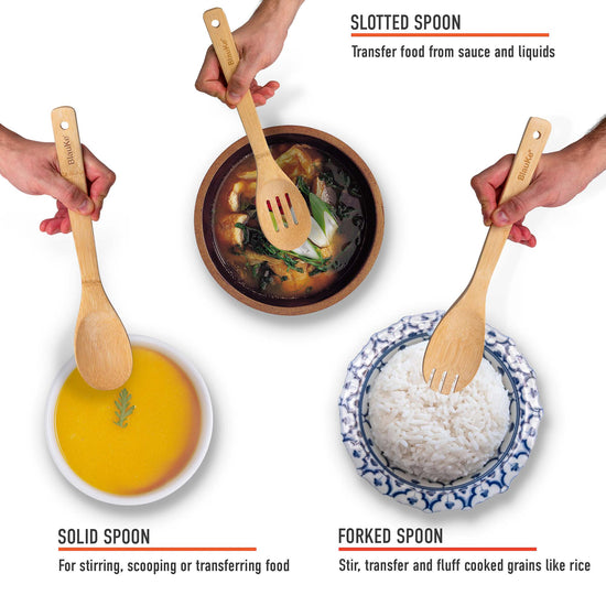 Bamboo Kitchen Utensils Set 8-Pack Online in US | Modern Home & Kitchen