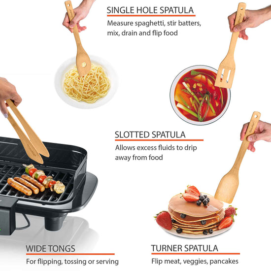 Bamboo Kitchen Utensils Set 8-Pack Online in US | Modern Home & Kitchen