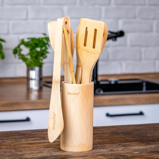 Bamboo Kitchen Utensils Set 8-Pack Online in US | Modern Home & Kitchen