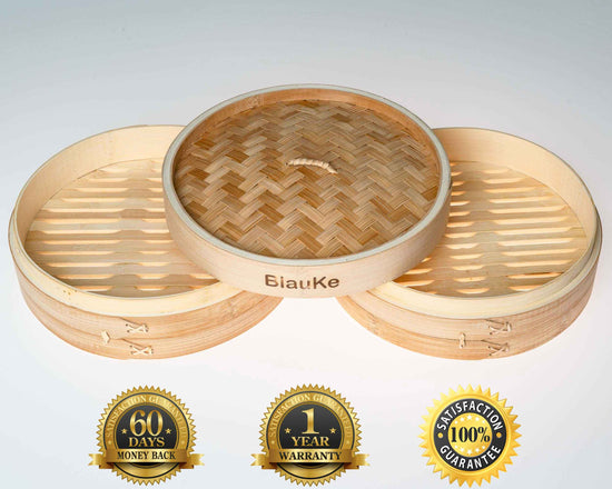 2-Tier Bamboo Steamer Set Online in US | Modern Home & Kitchen