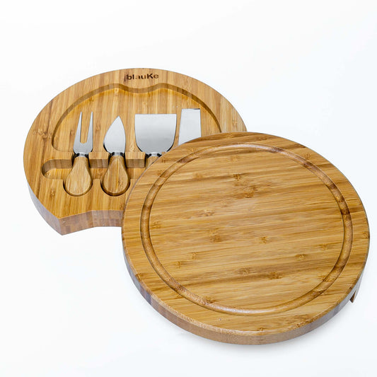 Premium Bamboo Cheese Board & Knife Set – Elegant, Functional & Sustainable