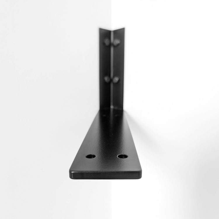 Corner Shelf with Visible Bracket