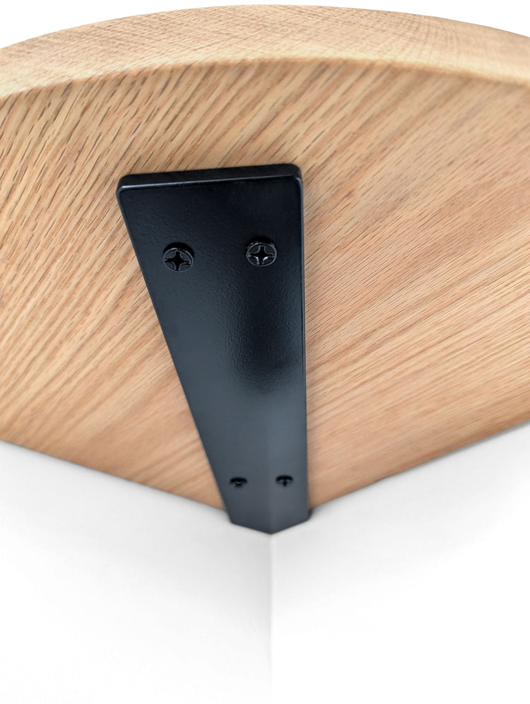 Corner Shelf with Visible Bracket