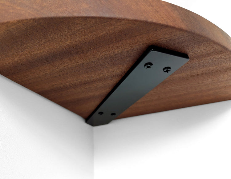 Corner Shelf with Visible Bracket