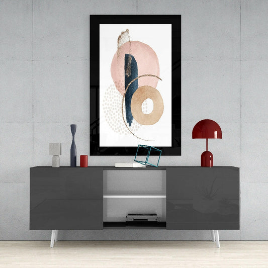 Abstract modern glass wall art by Insigneart USA featuring vibrant, textured tempered glass decor for contemporary wall decoration.