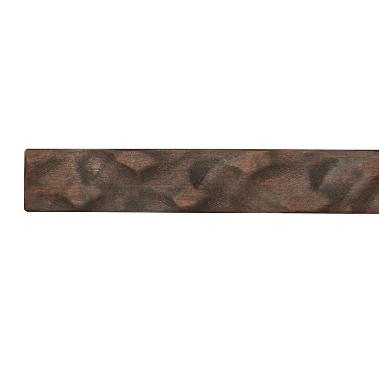 Hewn Kitchen floating shelf by Dogberrycollections in dark chocolate finish, hand-textured solid poplar, 24 to 72 inches long.