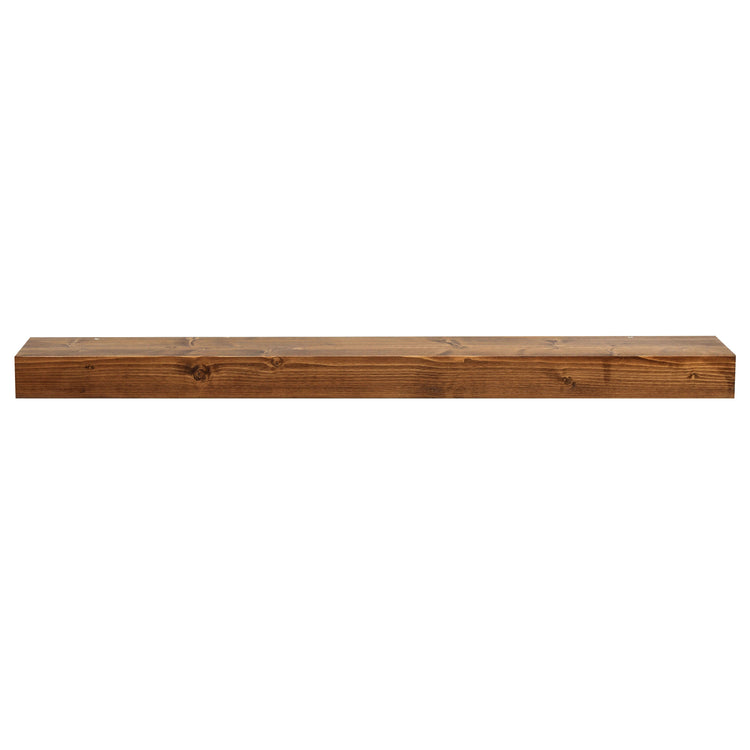 Smooth Solid Floating Timber Fireplace Mantel Shelf | Natural Wood Wall Decor