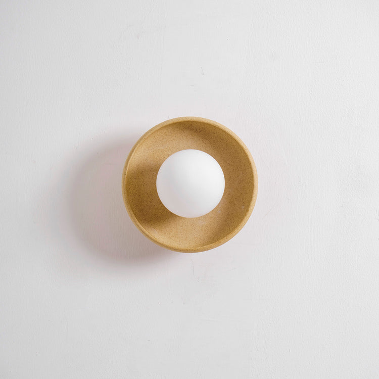 Mooiehome Dusk wall light, 7.9-inch wall lamp with modern design, mounted on a wall with warm ambient lighting.