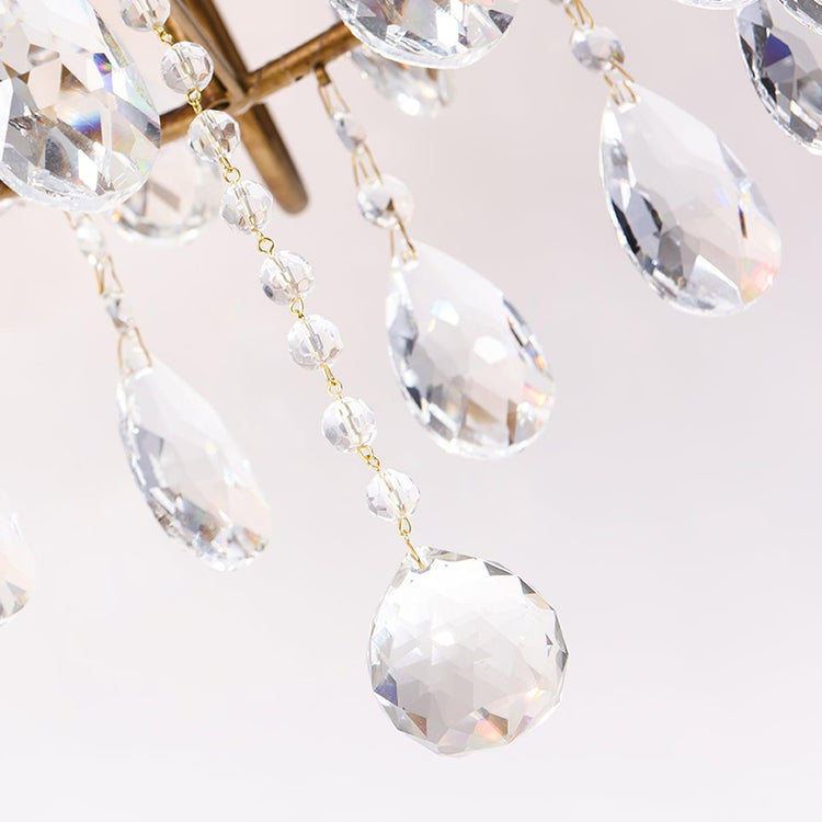 Early American Mooiehome chandelier with 25.2-inch design, featuring classic vintage style and intricate details.