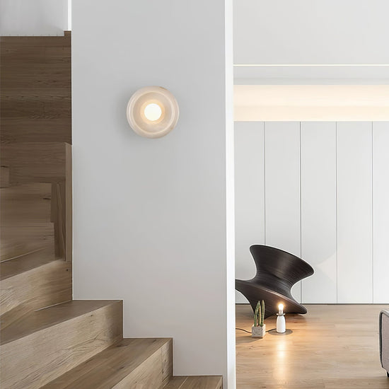 Mooiehome Eclipse Jade 9.8-inch wall lamp wall sconce with modern design and jade-colored glass shade.