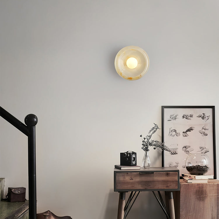 Mooiehome Eclipse Jade wall sconce, 9.8-inch modern wall lamp with sleek jade finish and minimalist design.