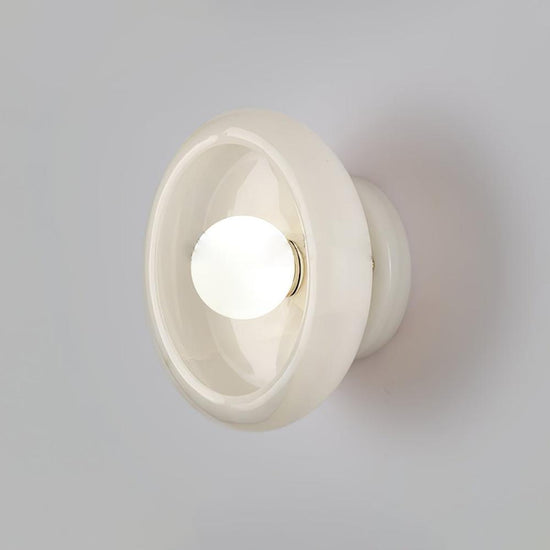 Mooiehome Eclipse Jade Wall Sconce 9.8-inch modern wall lamp with a sleek, curved jade-colored glass shade mounted on a metal fixture.