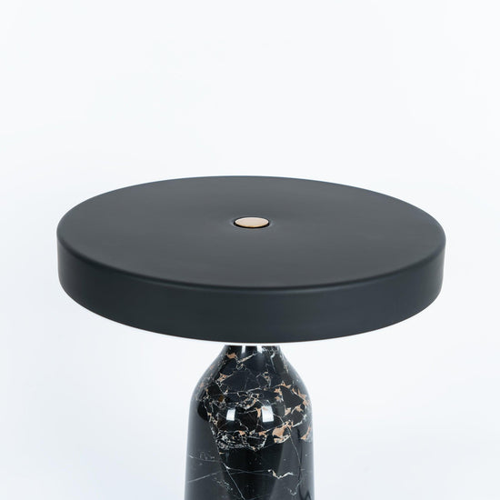 Mooiehome Eddy 12.6-inch table lamp with a sleek modern design and a cylindrical fabric shade on a round base.