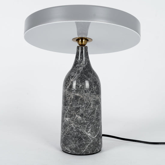 Mooiehome Eddy 12.6-inch table lamp with a sleek modern design and cylindrical shade on a round base.