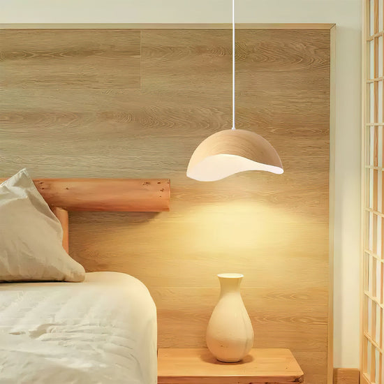 Mooiehome Eden Ripple Pendant Lamp 11.8 inches hanging ceiling light with a textured ripple design, ideal for modern interior decor