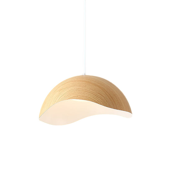 Mooiehome Eden Ripple Pendant Light, 11.8-inch modern pendant lamp with a ripple design, hanging from a ceiling fixture.