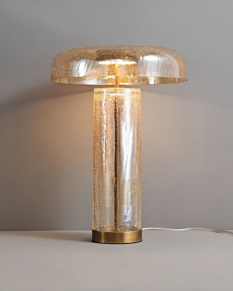 Eira Crackle Table Lamp by Mooiehome featuring a textured crackle finish and a sleek, modern design suitable for living spaces