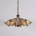Elegant Elvarin Chandelier by Mooiehome featuring multiple glass pendant lights and a sleek metal frame for modern decor.