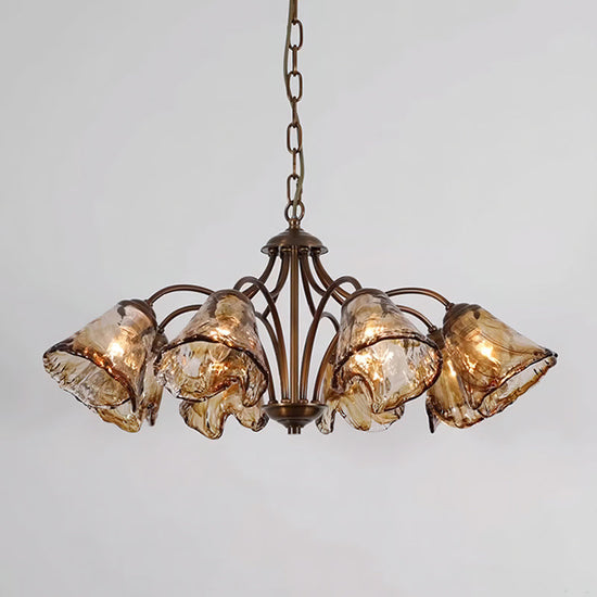 Elvarin Chandelier by Mooiehome featuring elegant hanging glass pendants and a modern, stylish design for sophisticated interior lighting.