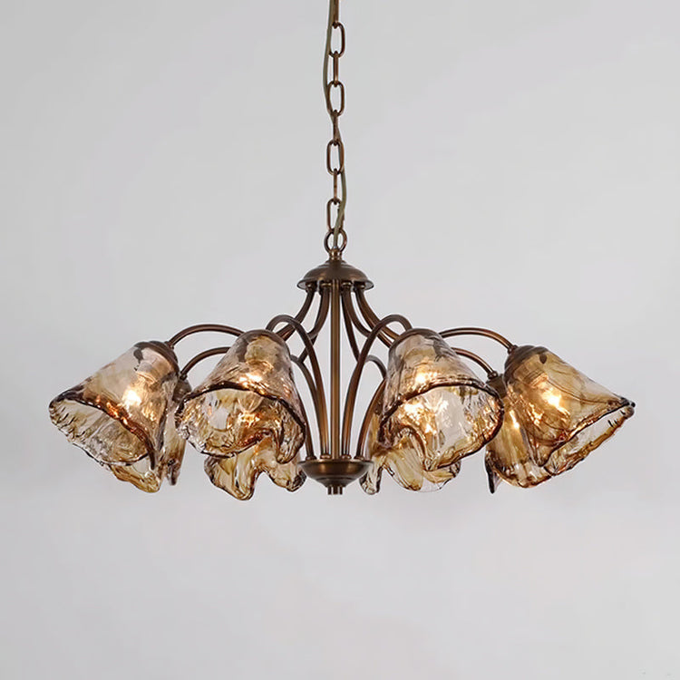 Elvarin Chandelier by Mooiehome featuring elegant hanging glass pendants and a modern, stylish design for sophisticated interior lighting.